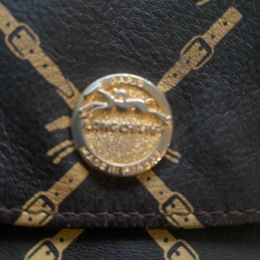 🌟 Longchamp Vintage Brown Horse Print Leather Clutch Bag – Chic & Rare! 🌟 - Picture 6 of 6